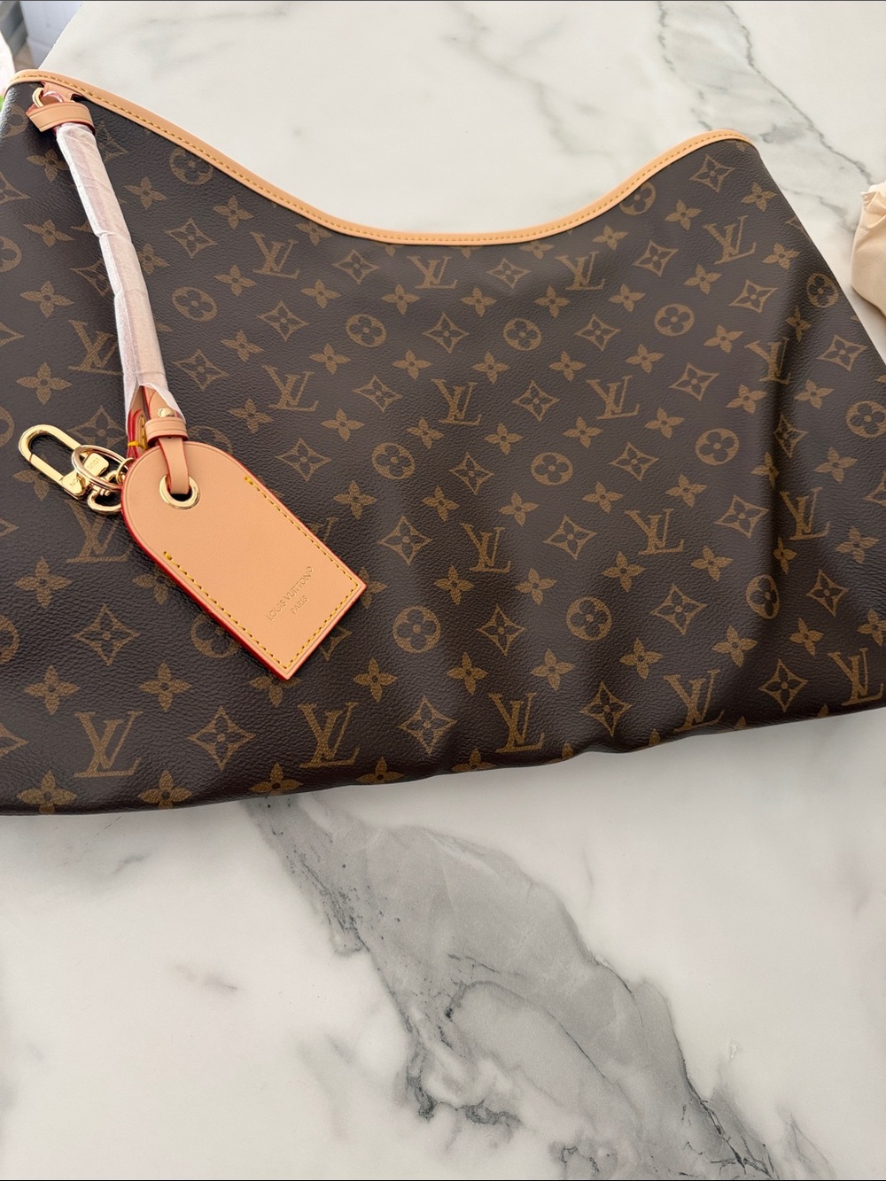 Louis Vuitton Monogram Canvas Hobo with Vachetta Trim